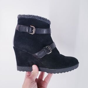 AQUATALIA SUEDE WEDGE BOOT, SIXE 38